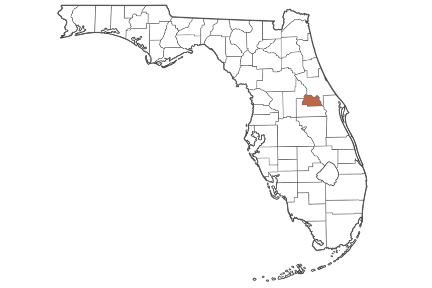 Seminole County Florida jobs map highlighting Seminole County